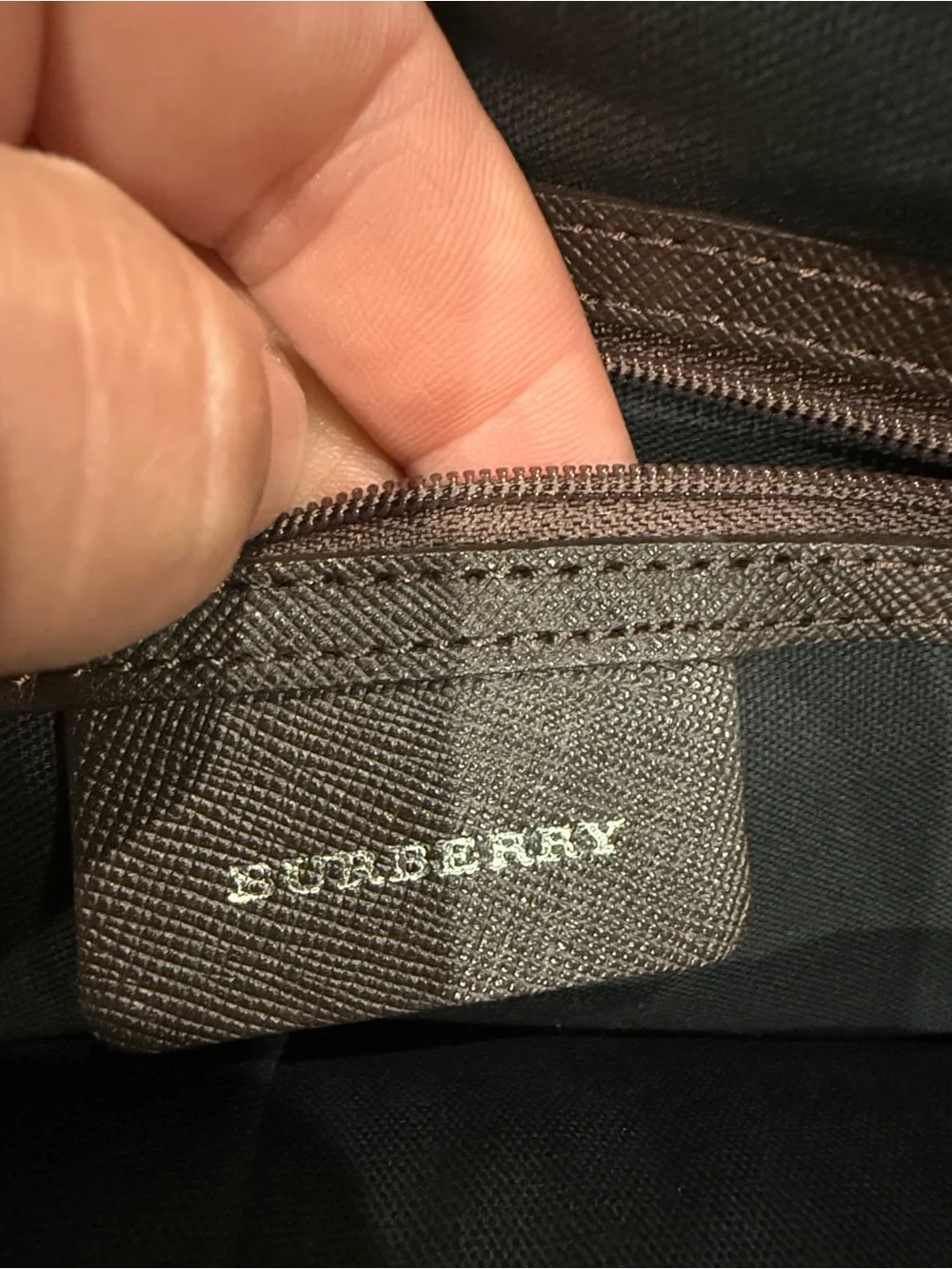 Burberry Nova Check Canvas Leather Handbag